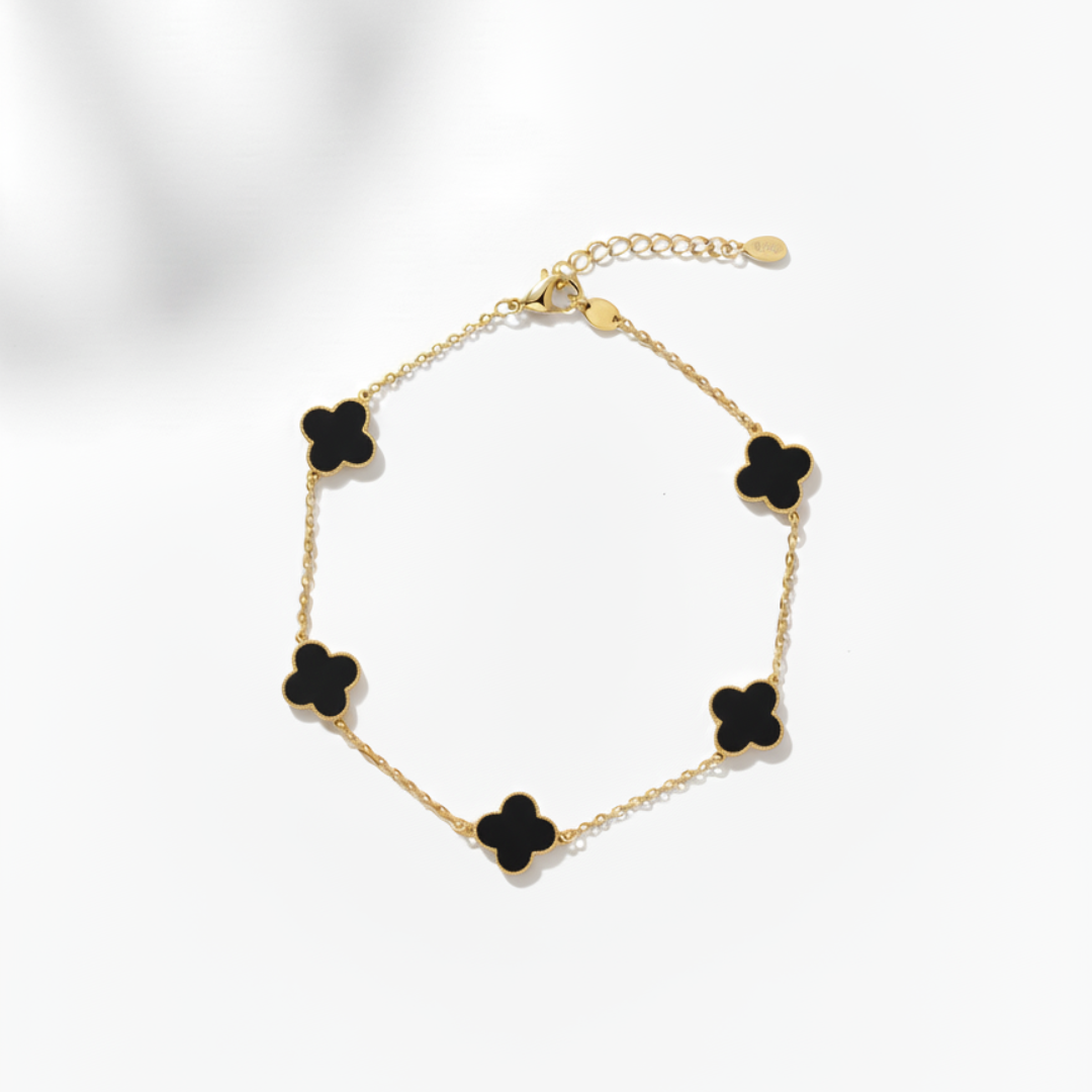 Bracciale Quadrifoglio Onice - Oro 18ct