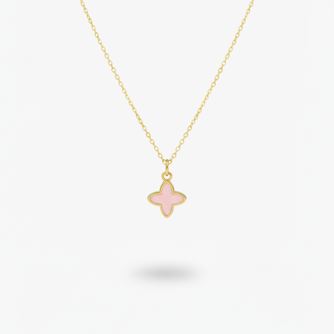 Collana Corolla Rosa - Oro 18ct