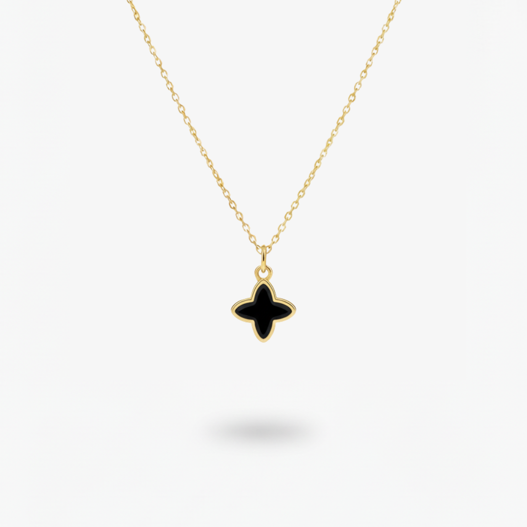 Collana Corolla Onice - Oro 18ct