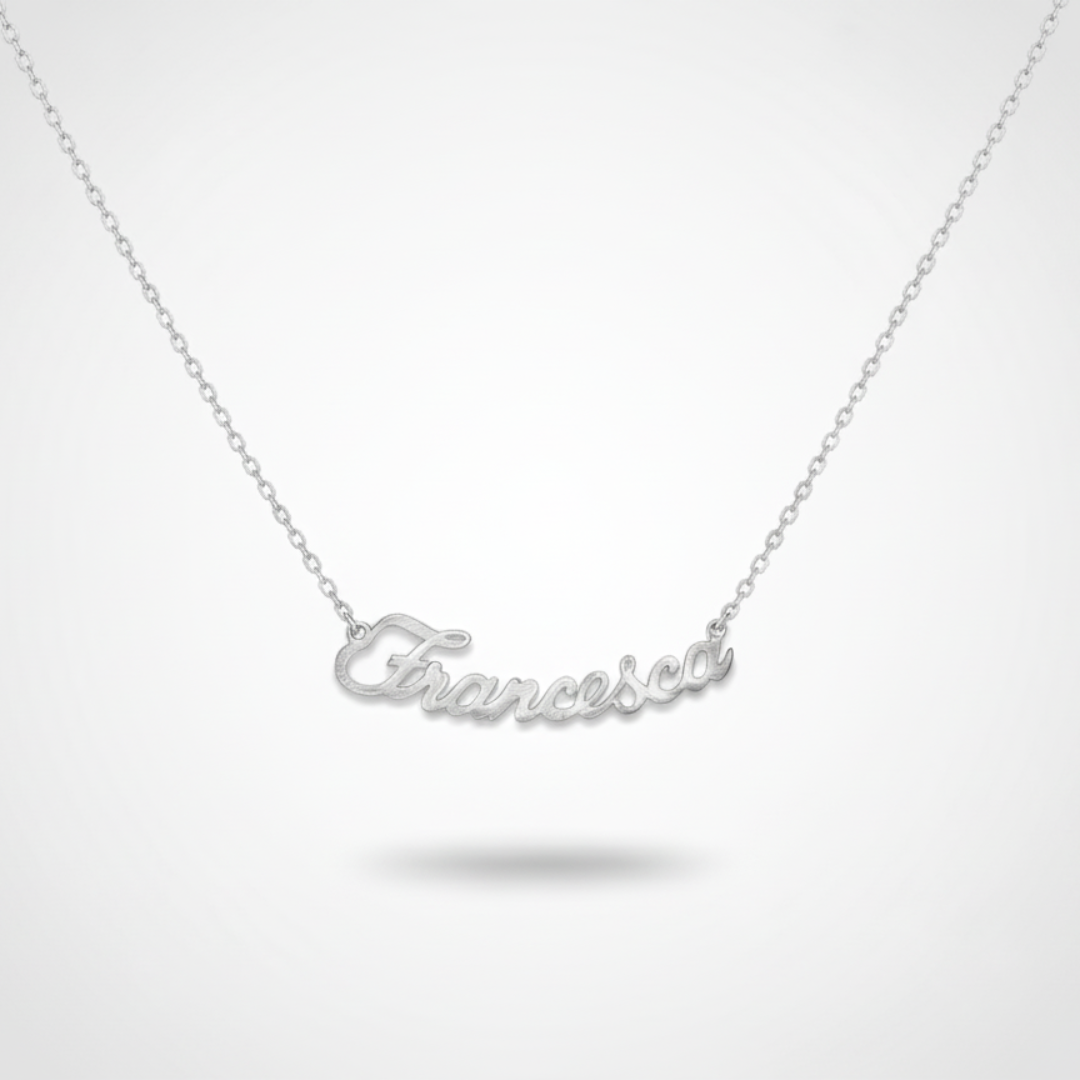 Collana Nome Personalizzata - Oro Bianco 18ct