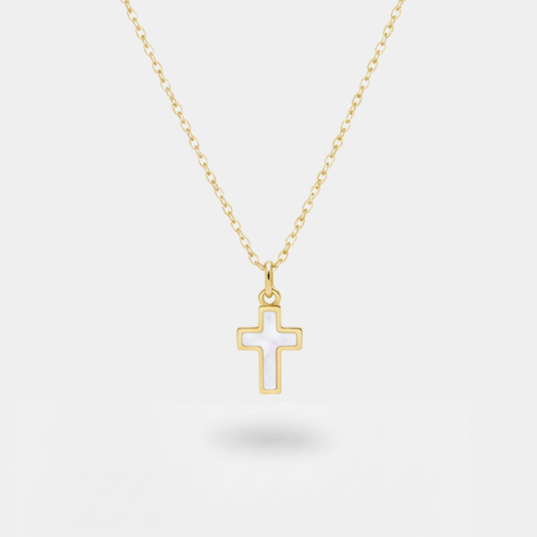 Collana Croce Madreperla - Oro 18ct